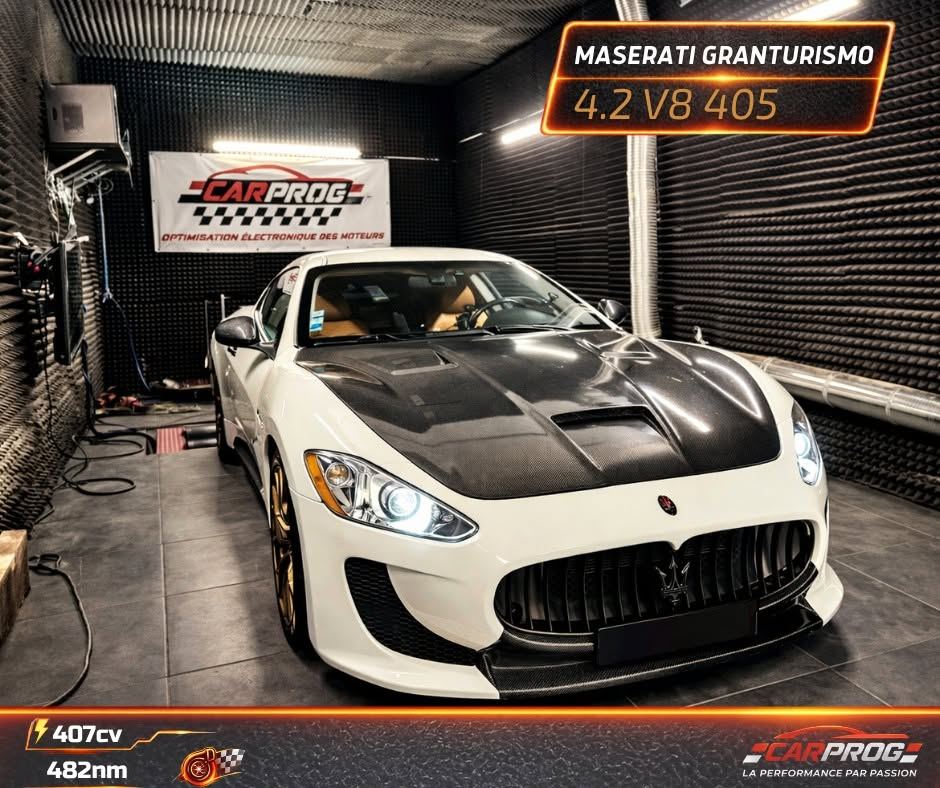 Maserati GranTurismo 4.2 V8 sur le banc CARPROG